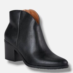 White Mountain Women’s Black Tattles Western Block Heel Booties, Size 7